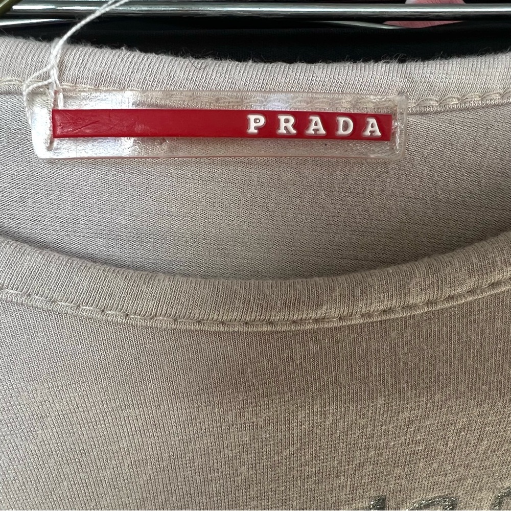 Prada Gray Long Sleeve Tee - Picture 5 of 5